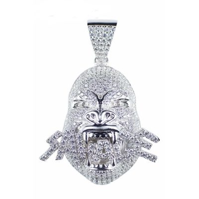 Savage gorilla large pendant,topjewellery,jewellery,icedout,diamond