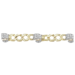 9k Yellow Gold Kids Cz Boxing Gloves Bracelet - 7 mm