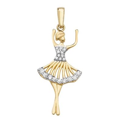BALLERIANA cz charm pendant,ballerina,pendant,charm,sport pendant,charm,18k,9k,18ct,9ct,375,750,top jewellery,goldonline
