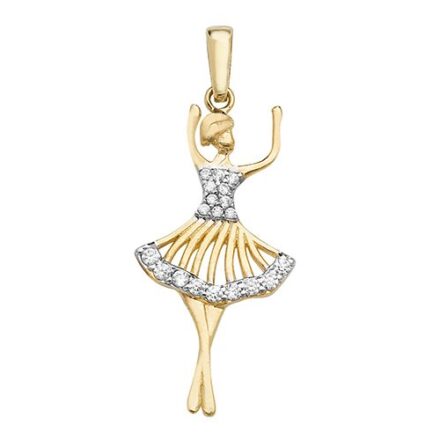 BALLERIANA cz charm pendant,ballerina,pendant,charm,sport pendant,charm,18k,9k,18ct,9ct,375,750,top jewellery,goldonline