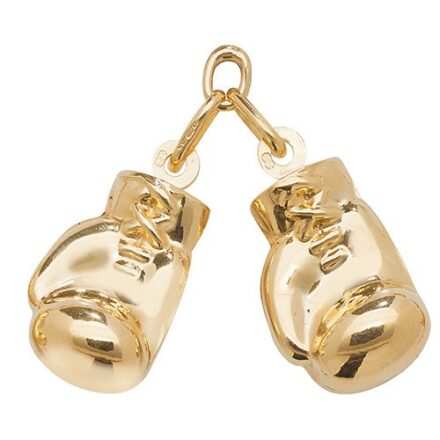 9 CT DOUBLE BOXING GLOVES PENDANT