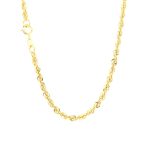 9k Yellow Gold Semi Solid Rope Chain - 3 mm - Image 2