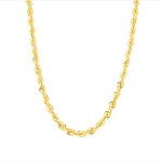 9k Yellow Gold Semi Solid Rope Chain - 3 mm