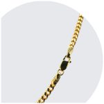 close up foto of a tight solid curb chain in 9ct yellow gold.