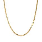 solid curb chain 9ct yellow gold for pendant and charm with tight and solid links.
