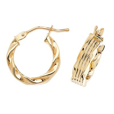 Twisted yellow Gold Hoop Earrings,Yellow Gold Hoop Earrings 20 mm,30mm ,9ct,18ct,14ct,topjewellery,top,jewellery,topjewelleryukBirmingham,Jewellery Quarter.1