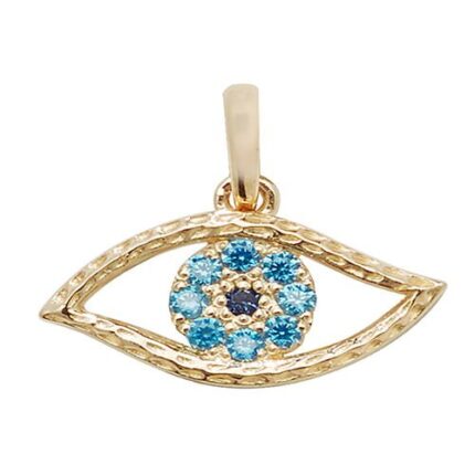 Evil eye cz charm pendant,evil eye,pendant,charm,eye pendant, pendant,charm,religion,18k,9k,18ct,9ct,375,750,top jewellery,goldonline