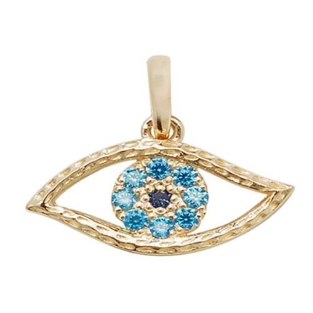 Evil eye cz charm pendant,evil eye,pendant,charm,eye pendant, pendant,charm,religion,18k,9k,18ct,9ct,375,750,top jewellery,goldonline