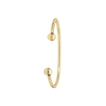 Kids torque bangle in solid 9k yellow gold.
