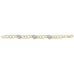 9k Yellow Gold Kids Cz Boxing Gloves Bracelet - 7 mm - Image 2