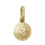 9k Yellow Gold Round ST.Christopher Pendant - Image 2