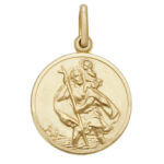 9k Yellow Gold Round ST.Christopher Pendant