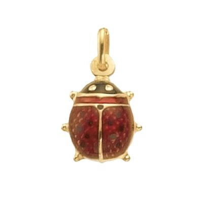 Ladybug,mobile bug,ladybug pendant,red enamel,18k,9k,18ct,9ct,375,750,top jewellery,goldonline