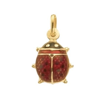 Ladybug,mobile bug,ladybug pendant,red enamel,18k,9k,18ct,9ct,375,750,top jewellery,goldonline