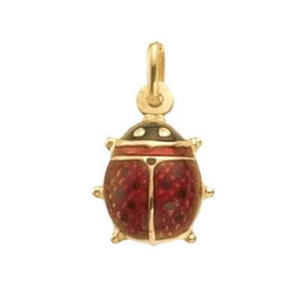 Ladybug,mobile bug,ladybug pendant,red enamel,18k,9k,18ct,9ct,375,750,top jewellery,goldonline