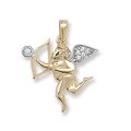 Cupid charm pendant,cupid love,pendant,charm,cupid love arrow bow pendant,,tower pendant,charm eiffel,18k,9k,18ct,9ct,375,750,top jewellery,goldonline