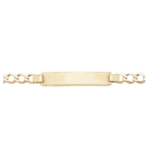 9k Yellow Gold Curb ID - Bracelet Kids Size