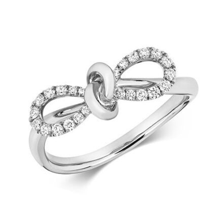 9ct Bow Diamond Heart White Gold Ring,yellow gold,Diamond Bow,Bow,Gold,Diamond,18ct,9ct,14ct,topjewellery,topjewelleryuk,birmingham
