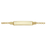 9k Yellow Gold Belcher ID - Bracelet