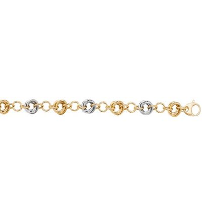 Fancy two tone bracelet,yellow,white,gold,yellow gold,white gold,two colored bracelet,9k,14k,18k,9ct,14ct,18ct,flower design,yellow&white gold.2