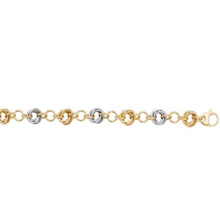 Fancy two tone bracelet,yellow,white,gold,yellow gold,white gold,two colored bracelet,9k,14k,18k,9ct,14ct,18ct,flower design,yellow&white gold.2