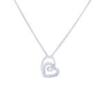 9k White Gold Diamond White Gold Heart Pendant - 0.07 ct - Image 2
