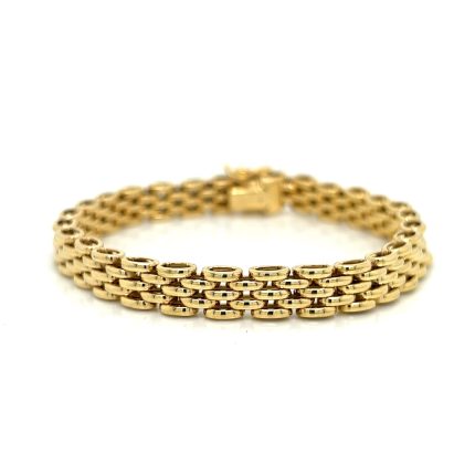 thumbnail image 2 of 9ct Gold Filled Gypsy Belcher Link Charm Bracelet For Women & Kids - 19cm 2 of 5
