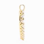 18k Yellow Gold Large Diamond Thorn Claw Set Heart Pendant - 2.14 ct - Image 2