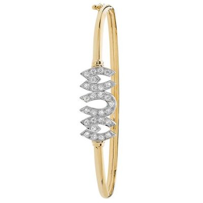 Mum Cz Bangle,Bangle bracelet,9k,14k,18k,750,585,375,gold,guld,topjwelleryuk,top jewellery,birmingham,uk