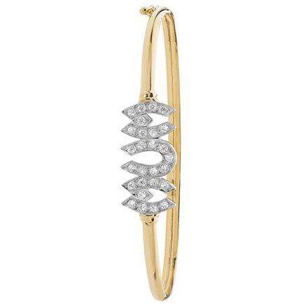 Mum Cz Bangle,Bangle bracelet,9k,14k,18k,750,585,375,gold,guld,topjwelleryuk,top jewellery,birmingham,uk