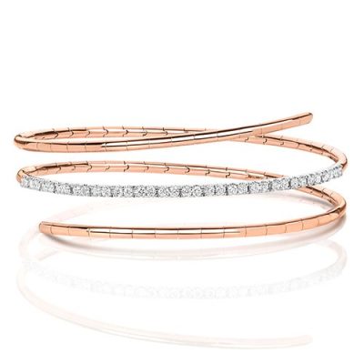 Rose Gold,Rose gold Diamonds Twisted Bangle,Ladies Diamonds bangle,Bangle,Gold,white gold hingde diamond bangle,9k,18k,14k,585,750,375,9ct,14ct,18ct,topjewellery,topjewelleryuk,goldonline.com,gold,goldonli