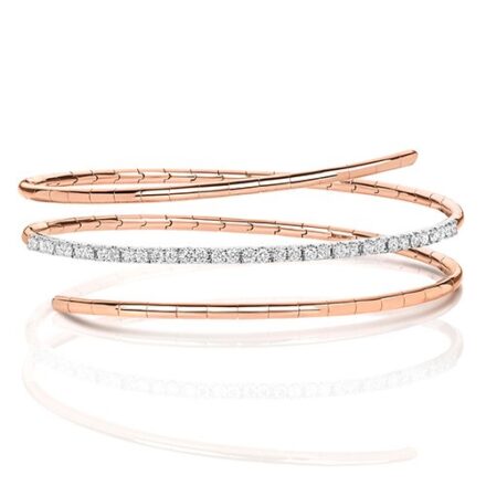 Rose Gold,Rose gold Diamonds Twisted Bangle,Ladies Diamonds bangle,Bangle,Gold,white gold hingde diamond bangle,9k,18k,14k,585,750,375,9ct,14ct,18ct,topjewellery,topjewelleryuk,goldonline.com,gold,goldonli