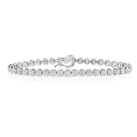 Tennis Cluster Bracelet 1.00,White tennis Bracelet,White gold Diamonds Tennis Bracelet,Gold,white gold hingde diamond bangle,9k,18k,14k,585,750,375,9ct,14ct,18ct,topjewellery,topjewelleryuk,goldonline.com,