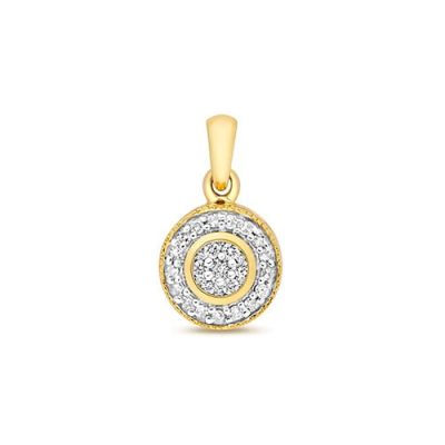 Yellow diamond pendant cluster,Diamond Pendant,9ct,14ct,375,750,585,Bezel set pendant,topjewelleryuk,birmingham