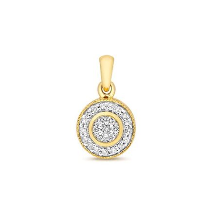 Yellow diamond pendant cluster,Diamond Pendant,9ct,14ct,375,750,585,Bezel set pendant,topjewelleryuk,birmingham