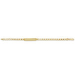 9k Yellow Gold Curb ID - Bracelet Kids Size - Image 2