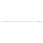 9k Yellow Gold Heavy Figaro ID - Bracelet For Kids 5.5 mm wide - Image 2