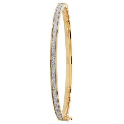 yellow gold hingde crushed cz bangle,9k,18k,14k,585,750,375,9ct,14ct,18ct,topjewellery,topjewelleryuk,goldonline.com,gold,goldonline,bangle,secure box clasp