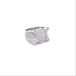 Mens Signet Cz Silver Ring - SR00010 - Image 3