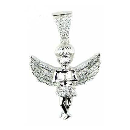 Angel silver pendant,silver pendant,topjewelleryuk,top jewellery,silver,925,iced out