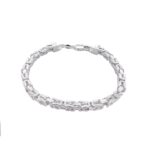 925 Sterling Silver Square Byzantine Bracelet - 6 mm