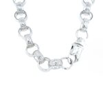 925 Sterling Silver Belcher Chain Patterned and Plain Links - 17 mm - Image 2