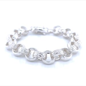 925 sterling silver belcher bracelet mens and womens kids design.