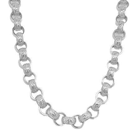 10 mm wide belcher chain in sterling silver solid.