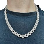 925 sterling silver 10 mm wide plain and pattarned links.