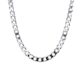 White gold chain for men in 9k in curb style.