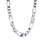 925 Sterling Silver Solid Figaro Chain - 7 mm