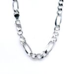 925 Sterling Silver Solid Figaro Chain - 7 mm - Image 2