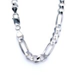 925 Sterling Silver Solid Figaro Chain - 7.5 mm - Image 2