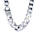 Thick & Heavy Sterling Silver Curb Chain 13 mm - 1210 - Image 2